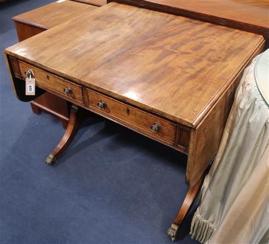 A George III mahogany sofa table, W.83cm
